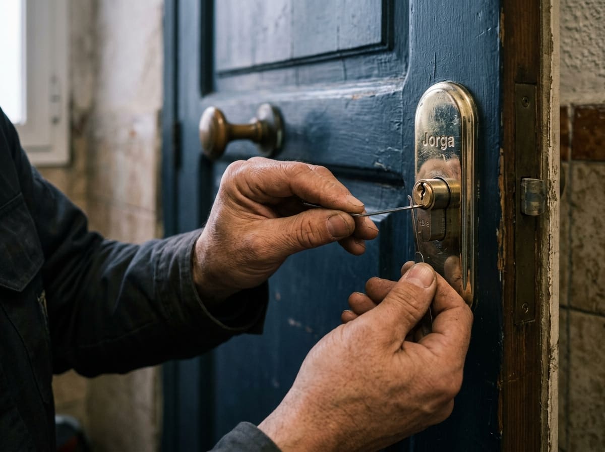 Ilustración: apertura de una puerta de vivienda sin dañar la cerradura, Carabanchel